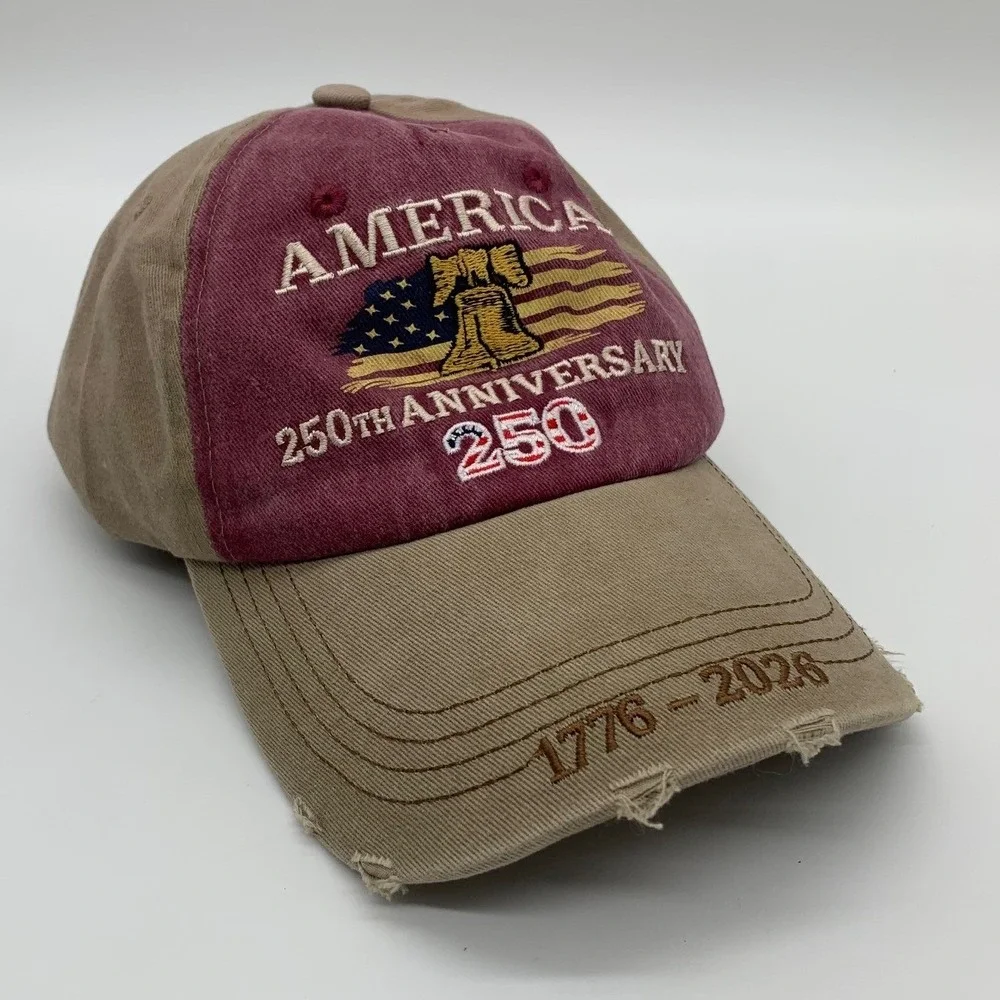 America‎ 250th Anniversary Hat 1776-2026 Liberty Bell Embroidered Baseball Cap